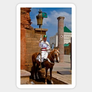 Morocco. Rabat. Guard at the Mausoleum of Mohammed V. Sticker